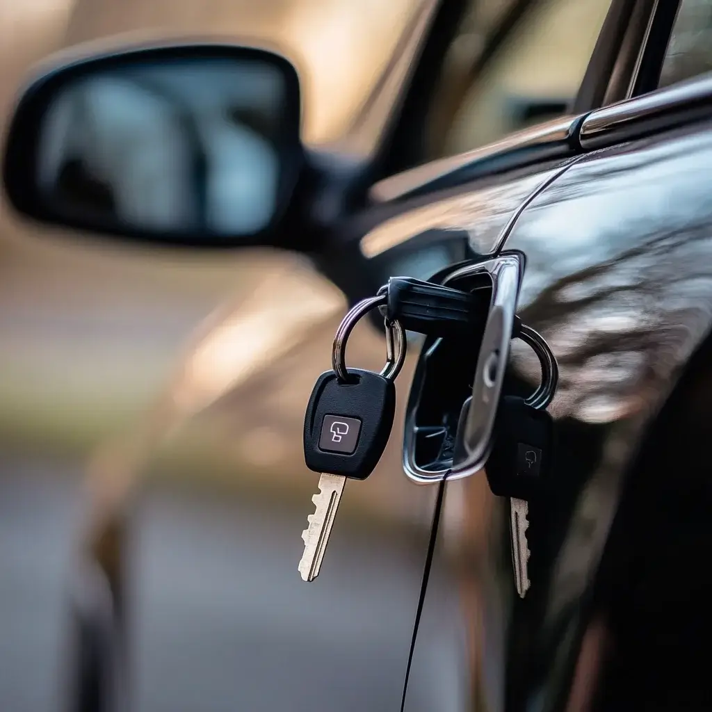 Der Autoschlüssel steckt im Schloss